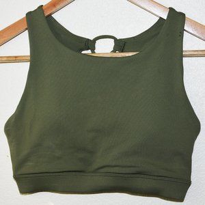 Forever 21 Army Green Sports Bra w/ Crossing Back